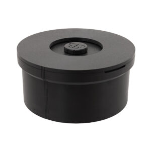 Film developing tank for regular 8 or standard 8 film reels.