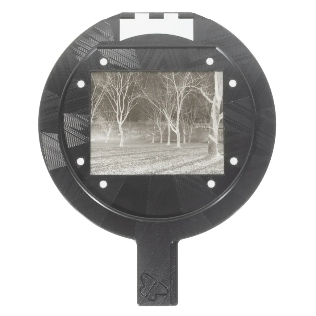 The Untaken Photos Beseler 4x5 Negative Carrier for 4x5 enlargers, front view.
